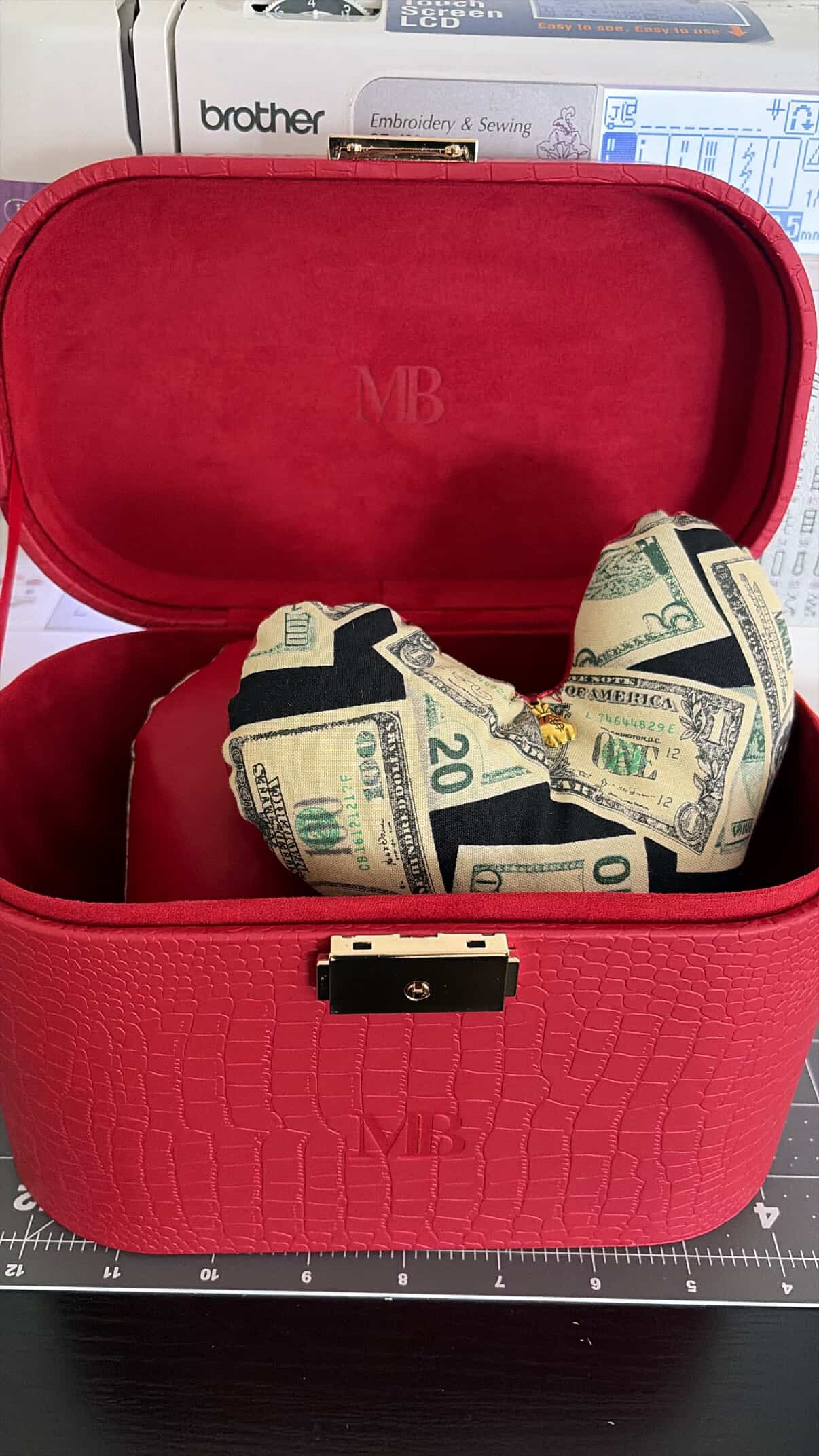 Red Crocodile Makeup Chest